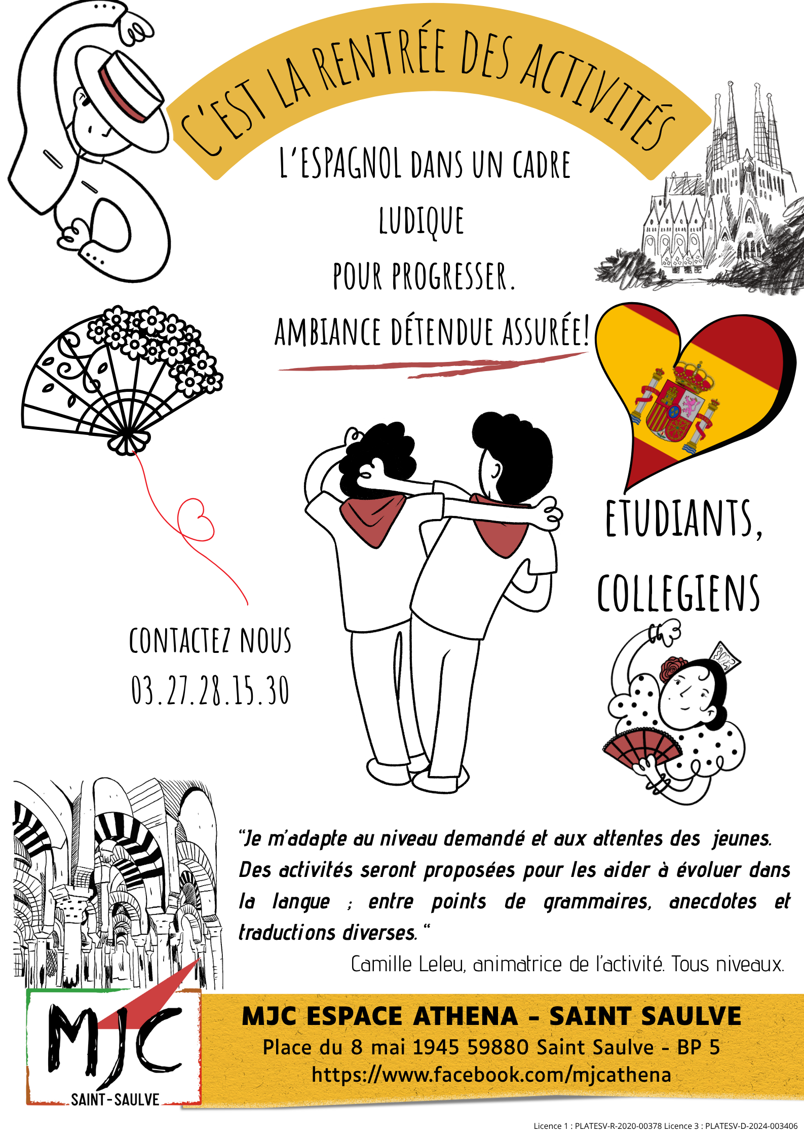 “Je m’adapte au niveau demandé et aux attentes des jeunes. Des activités seront proposées pour les aider à évoluer dans la langue ; entre points de grammaires, anecdotes et traductions diverses. “ Camille Leleu, animatrice de l’activité. Tous niveaux.